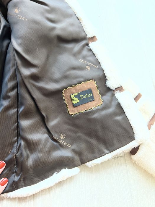 Норковая короткая шуба с вставками из замша