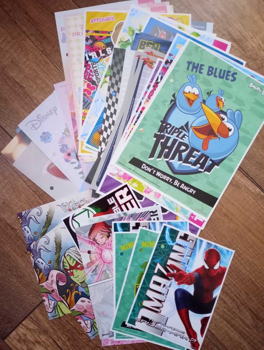 Duży zestaw karteczek do segregatora