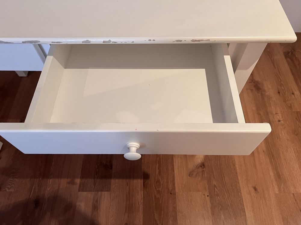 Secretaria branca oficina rustica 120x60