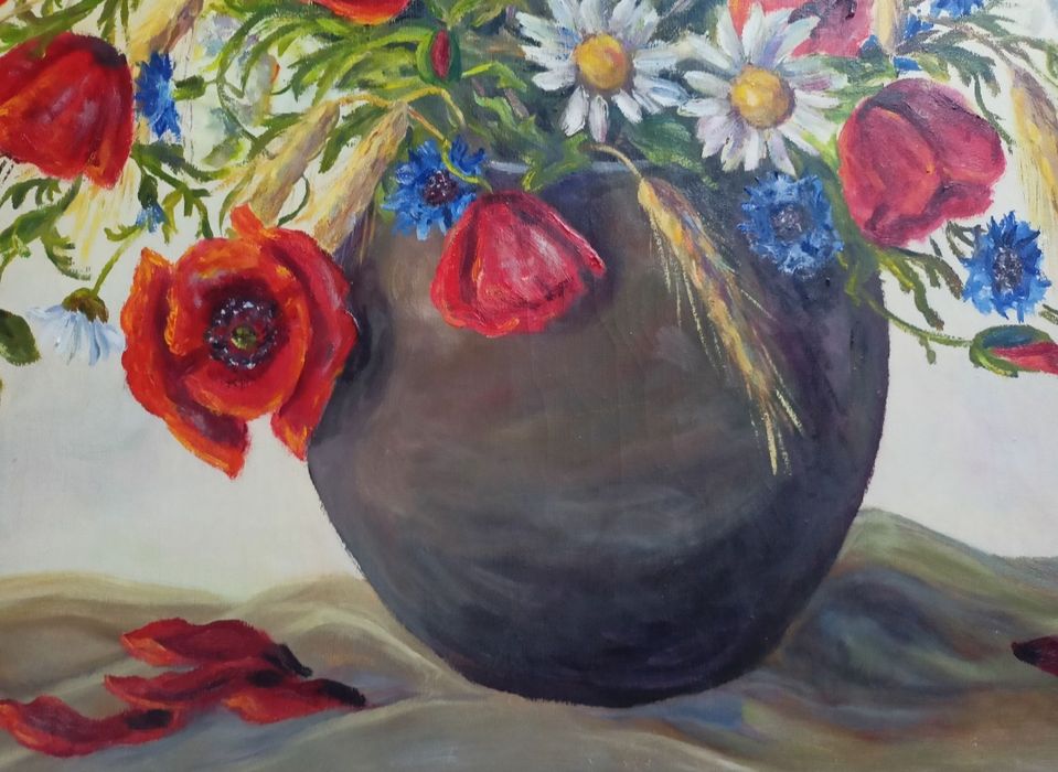 Duży obraz olejny z 1955 roku