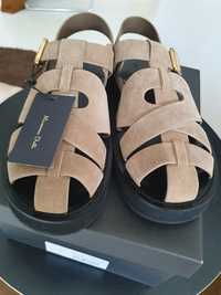 Sandały buty Massimo Dutti, zamszowe, rzymianki, hit 2024,  39