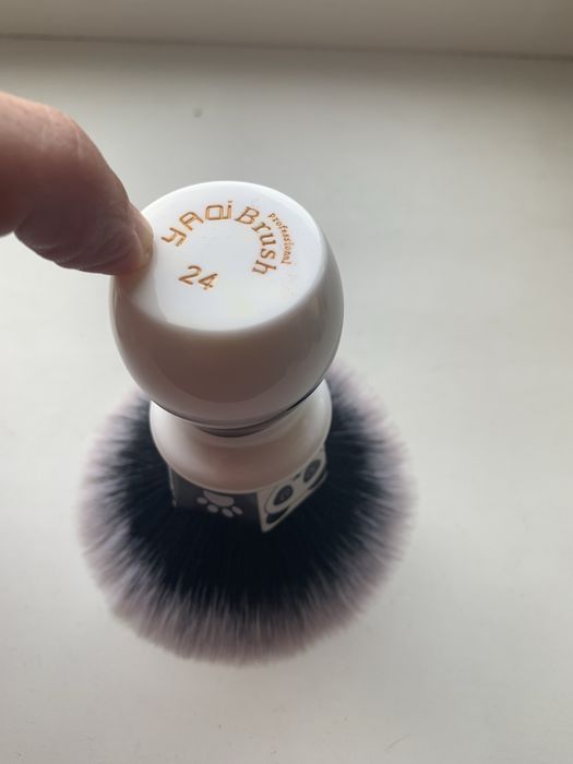 Помазок кисть щетка для влажного бритья YAQI 24мм синтетика Панда