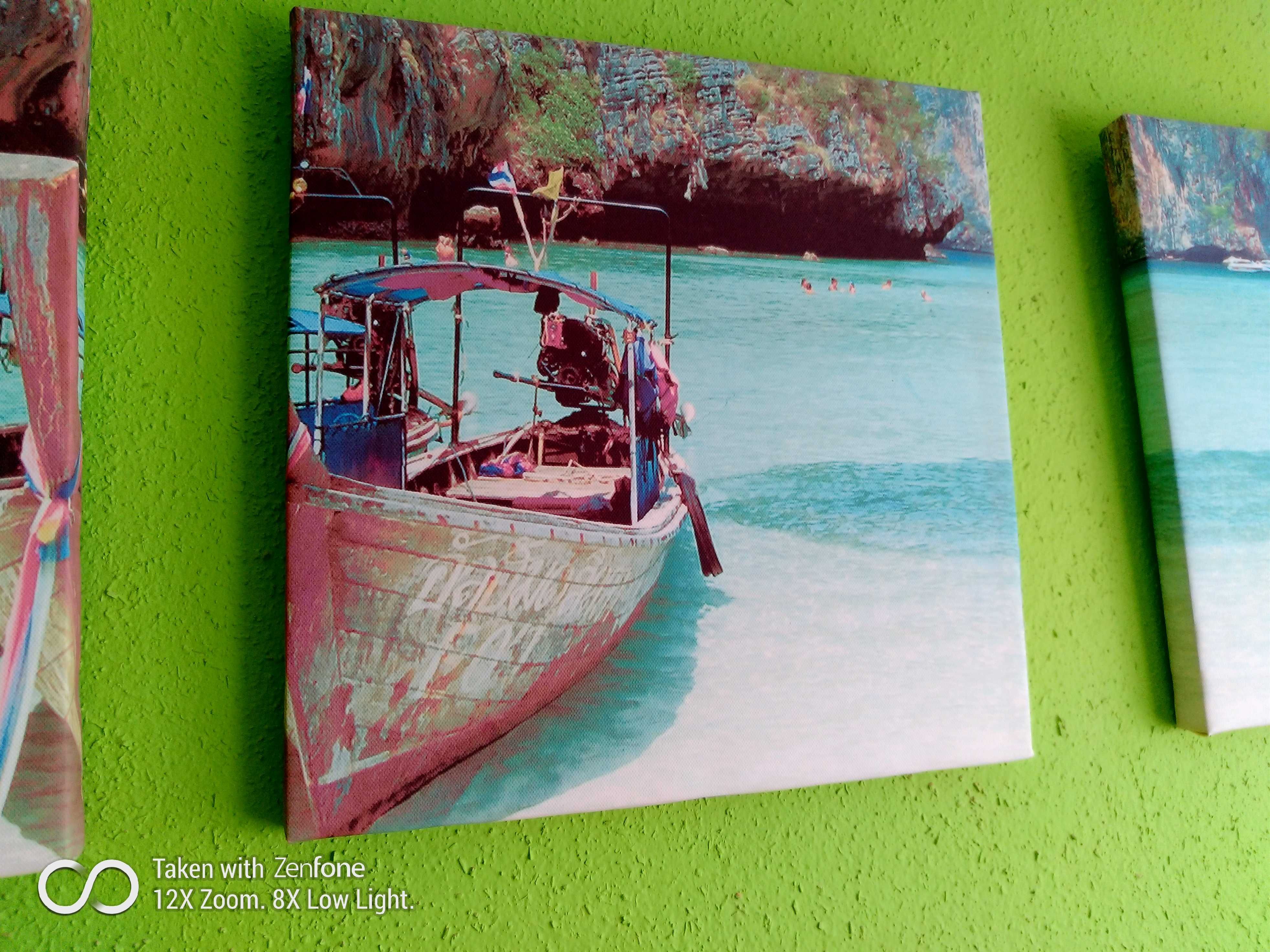 Sprzedam obraz 3 częściowy łódki, morze, Malediwy