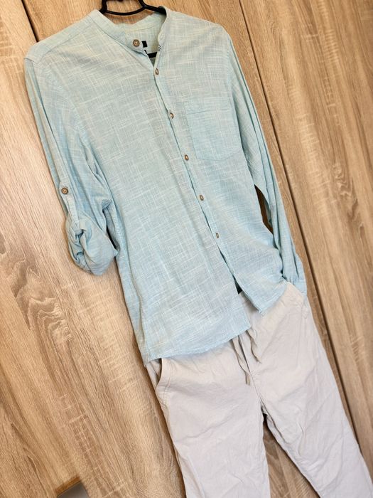 Льняні штани чоловічі Zara