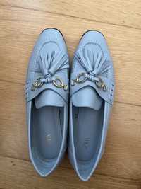 Mocassins Loafers azuis com berloques da zara