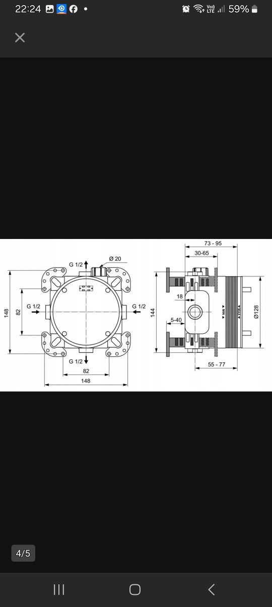 Easy box element podtynkowy do baterii A 1000 NU Ideal Standard