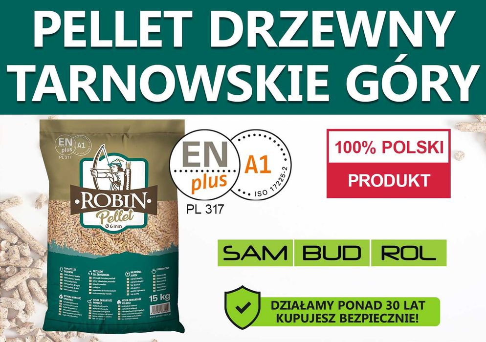 Pellet drzewny TARNOWSKIE GÓRY, certyfikat A1 ENplus, TRANSPORT