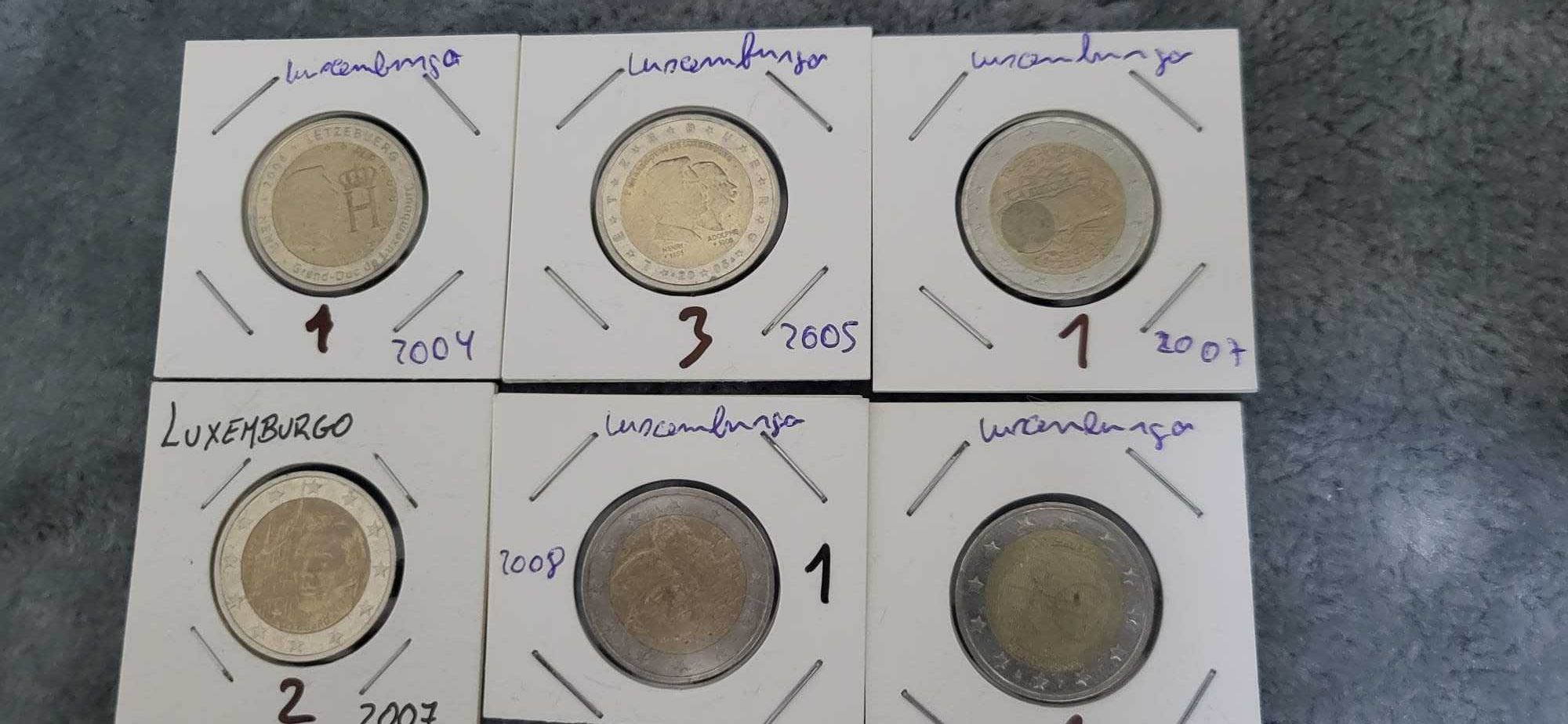 Moedas Comemorativas Euro-Itália/Paises Baix/Grécia/Irlanda/Luxemburgo