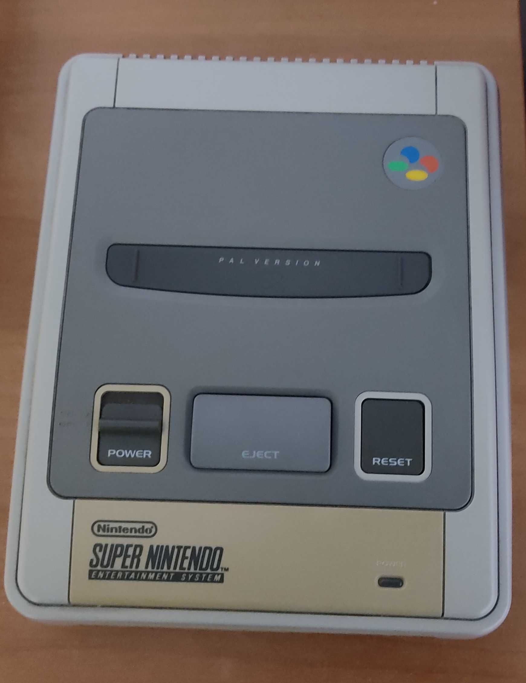 Super Nintendo Consola Completa + Cabos + 2 Comandos e jogo incrível