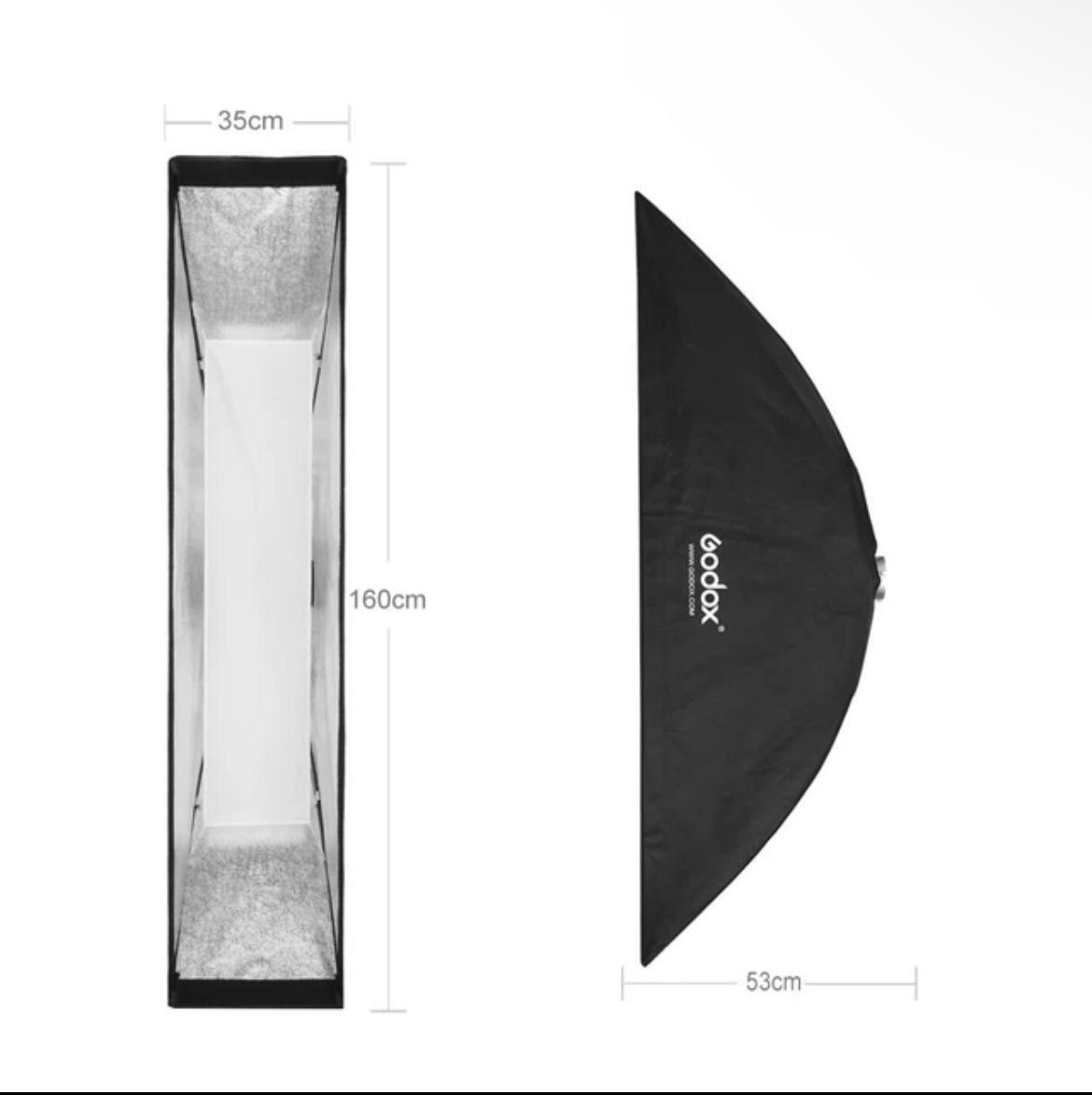 Softbox strip 35 x 140 cm + plastry miodu, mocowanie Bowens