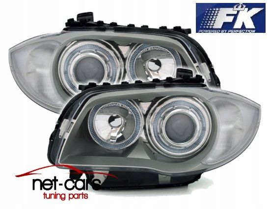 Reflektory Lampy przednie przód BMW 1 E81 E87 04-07 Angel Eyes