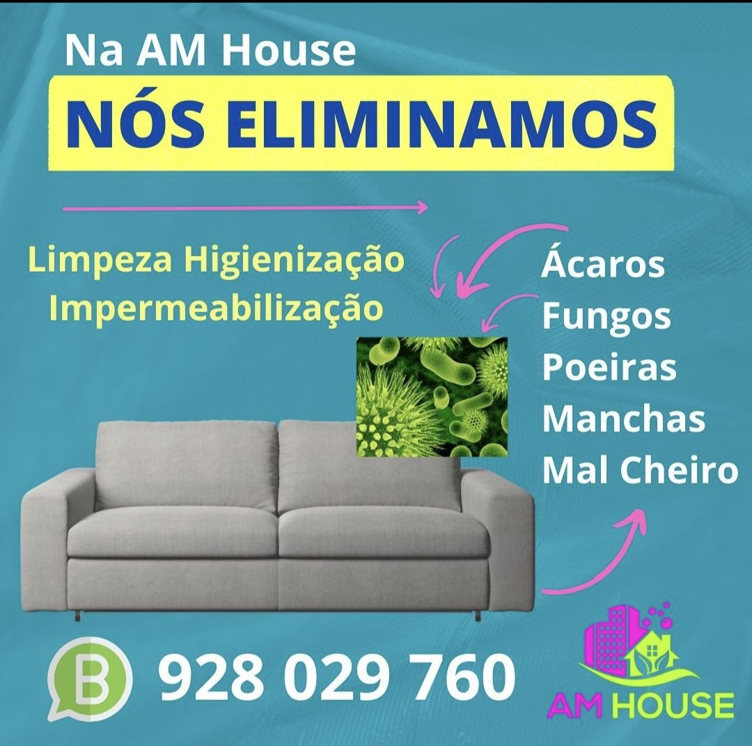 Limpeza e higienização de Estofos e Sofás, colchões e tapetes