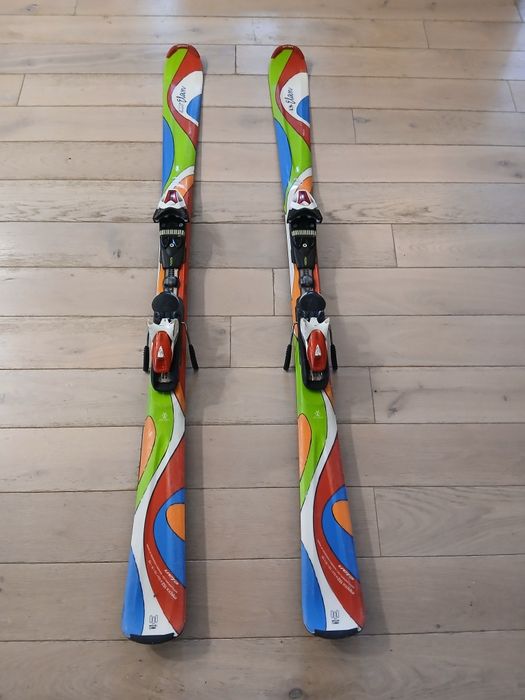 Narty damskie 150 cm z wiązaniami