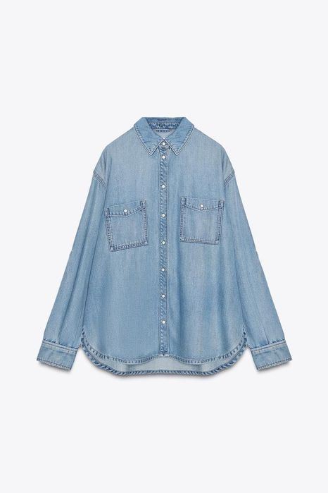 Camisa L Oversize Denim Nova