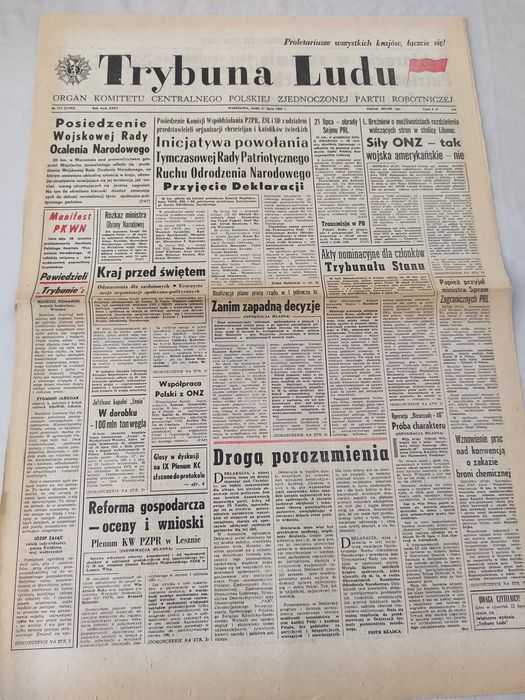 Trybuna ludu 23 lipca 1982 rok