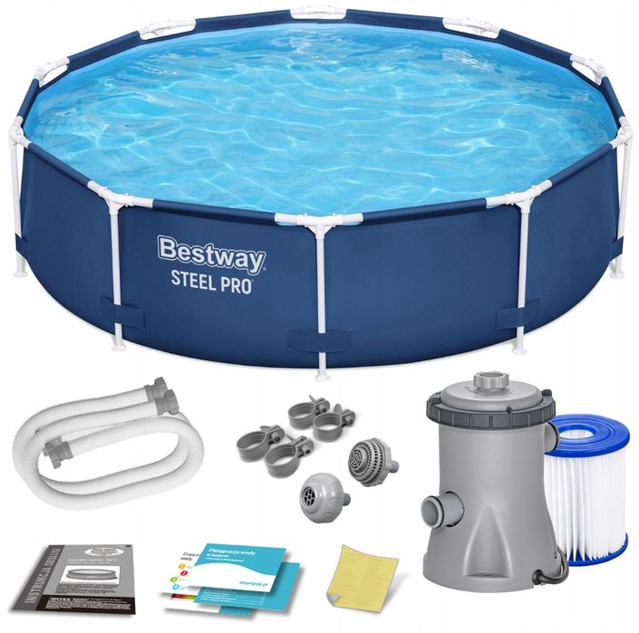 Nowy Basen stelażowy ogrodowy zestaw z pompą 305 X 76 CM BESTWAY 56679