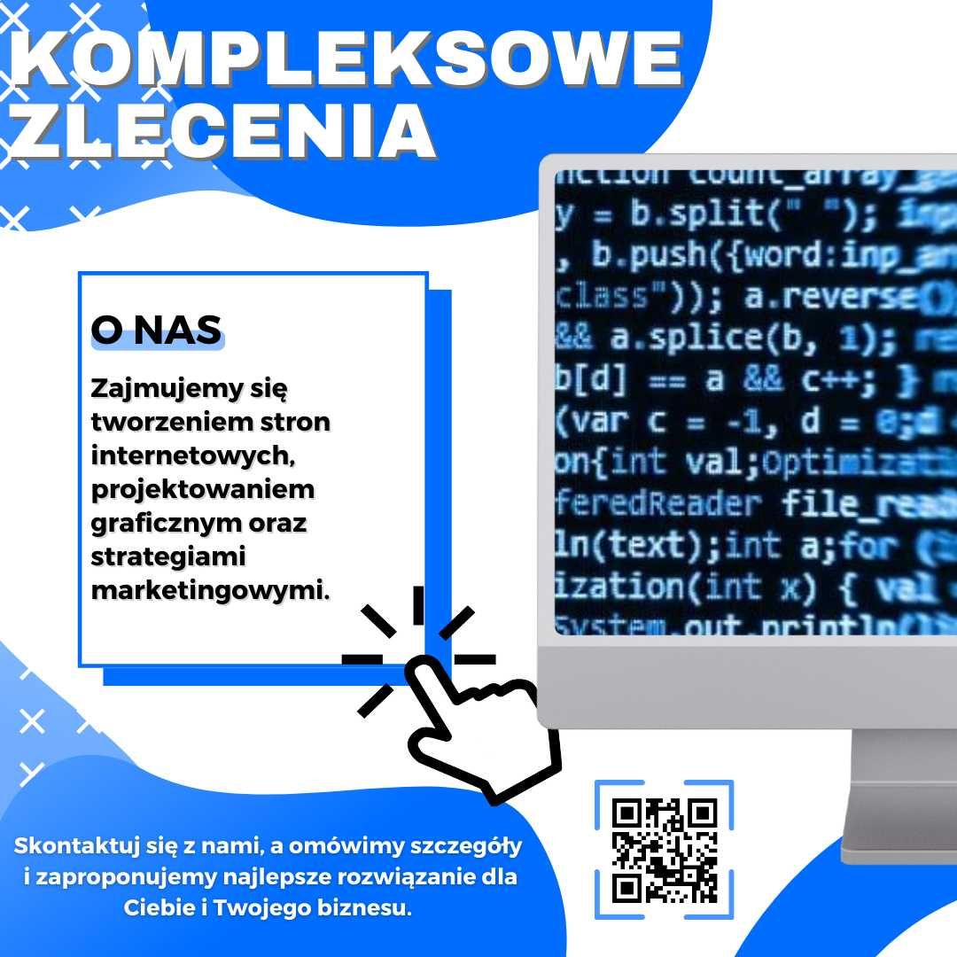 Stworzymy dla ciebie stronę internetową, grafikę, kampanię