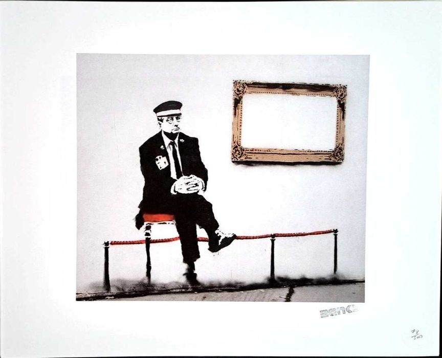 BANKSY 50CM X 40CM