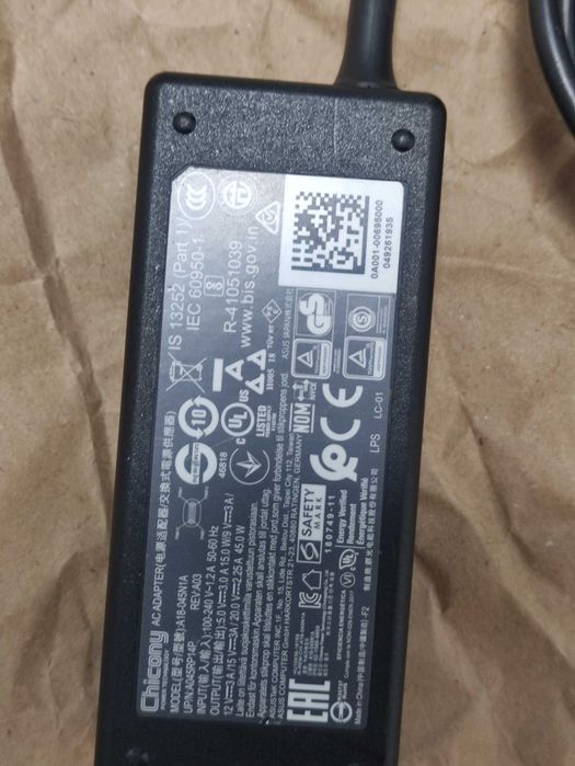 Acer Блок живлення ноутбука Chicony 45w USB-C a18-045n1a питания