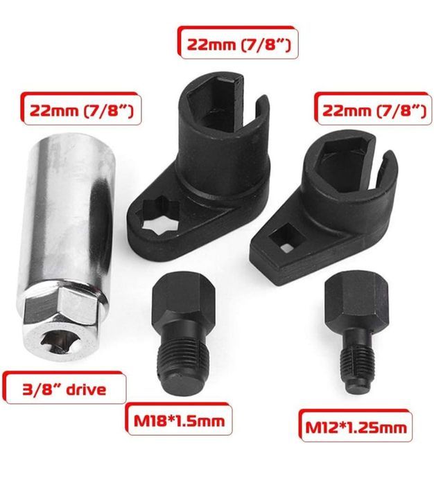 Набір головок для лямбда-зонда та різьблення 5шт датчика кислорода