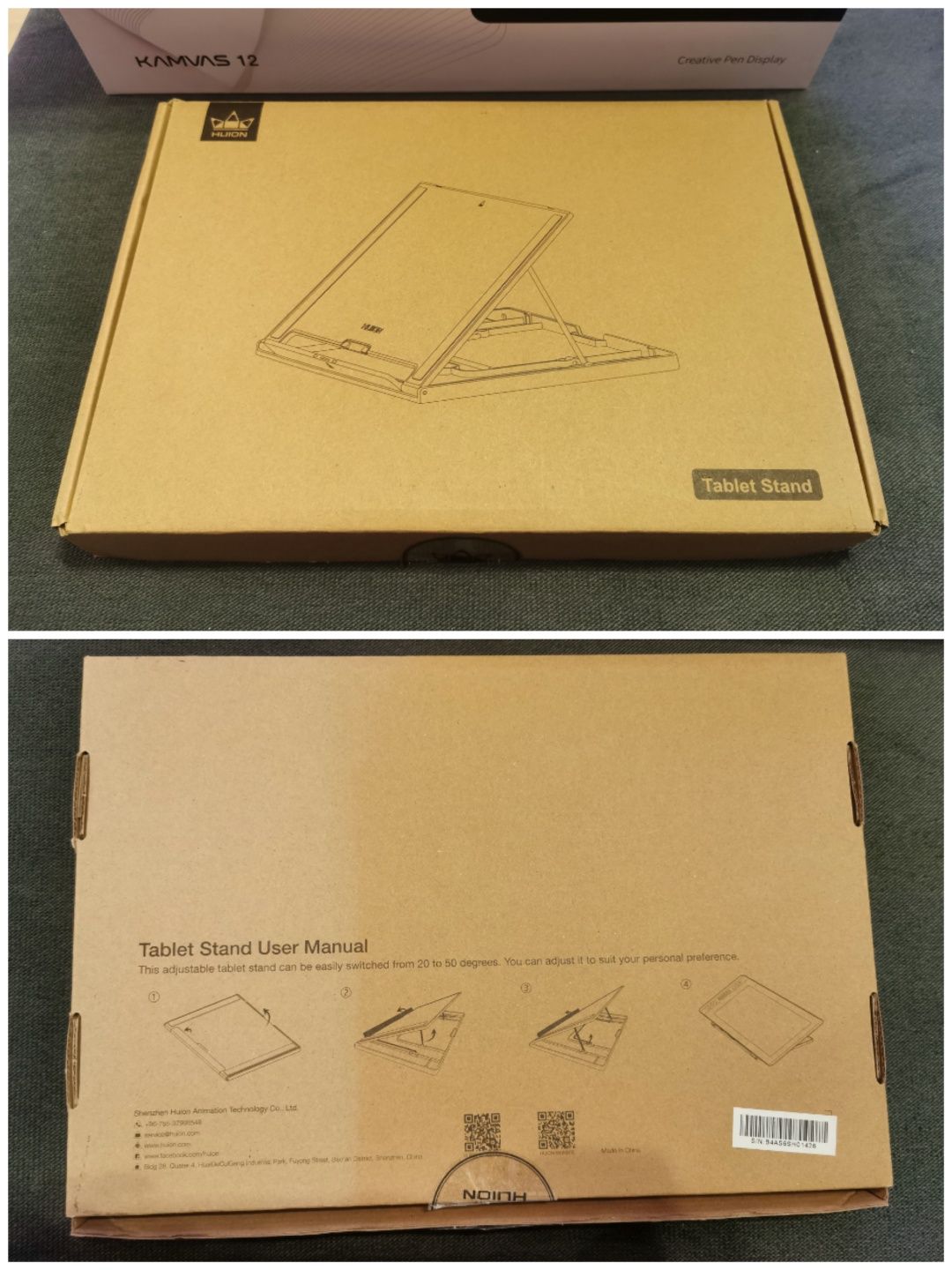 Tablet graficzny, tablet Huion Kamvas 12 +podstawka