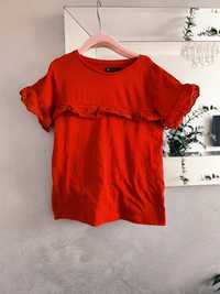 Czerwona bawełniana koszulka t-shirt by very gipiura r.128