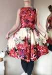Sukienka midi koktajlowa, bankietowa Lady Vintage London, klimat retro