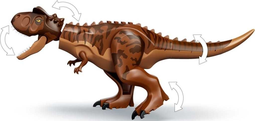 240EL. Nowe klocki Pościg za Karnotaurem do LEGO JURASSIC WORLD 76941