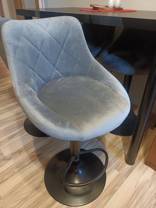 Hokery stołki barowe szare 2 szt.