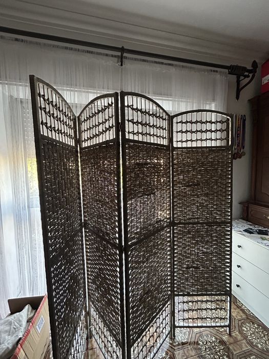 Biombo cinzento 166x45cm