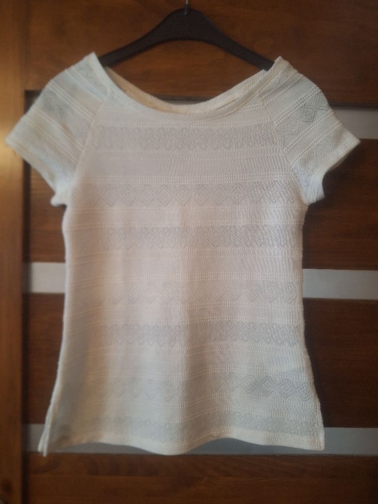 Bluzka damska H&M rozm.S biała, stan idealny