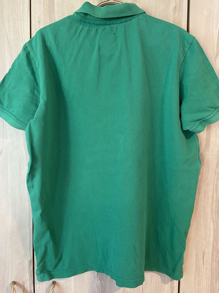 Tom Tailor L zieloną męska koszulka polo t-shirt lato