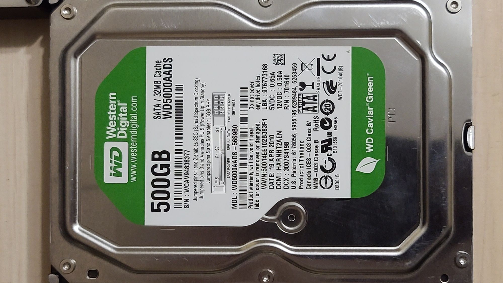 HDD жорсткий диск WD 500гб