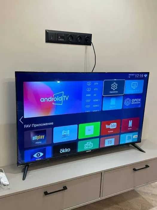 Телевізор Samsung 45" Smart TV (Android 13, 4K, T2, Wi-Fi, Bluetooth)
