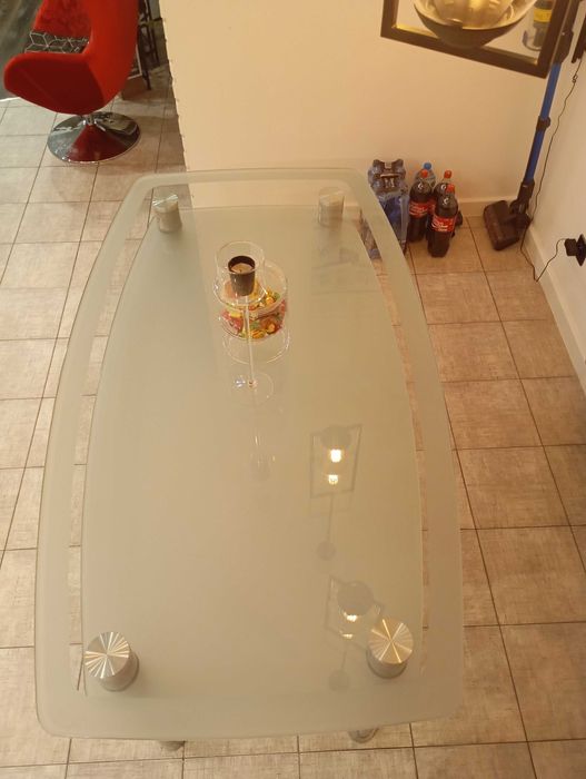 Stół szklany do jadalni do kuchni 160x90x75