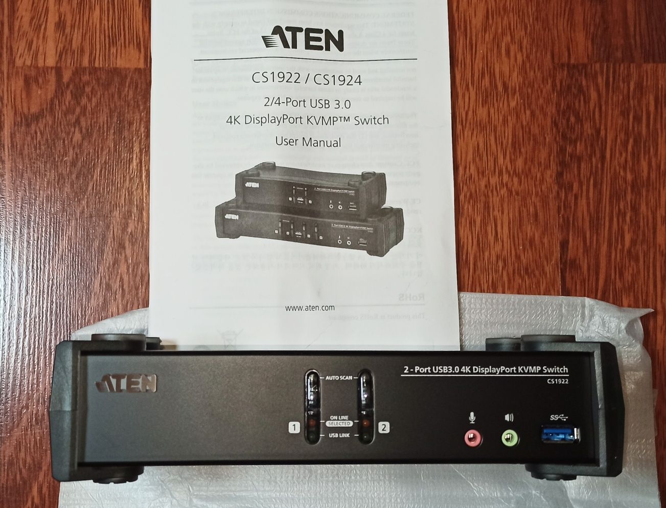 ATEN KVMP переключатель 2port DisplayPotr 4K USB