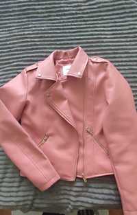 Куртка рожева кожзам