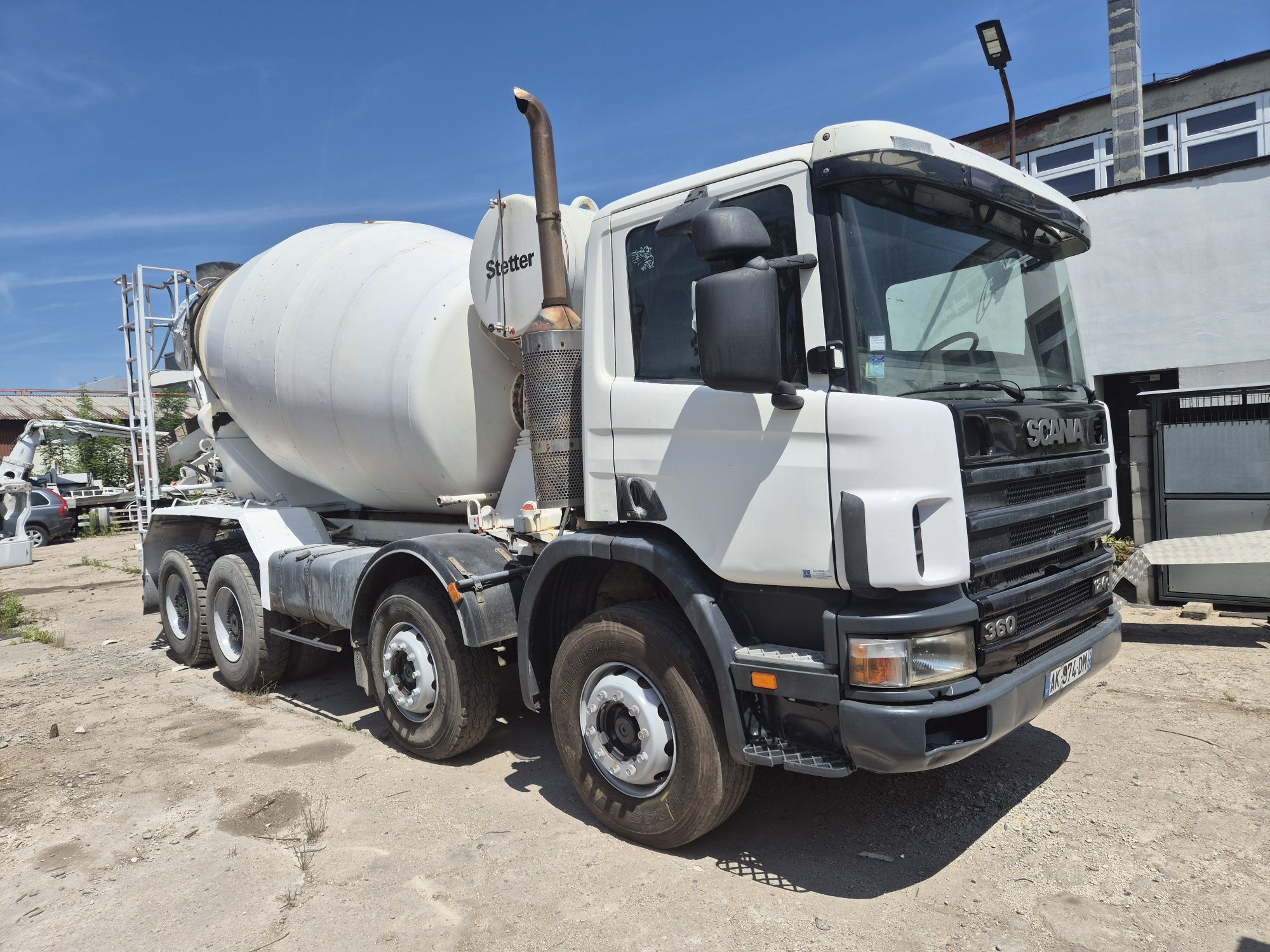 Betonomieszarka Scania 124C 360 8x4 10m3 Stetter, 2001r manual, resory