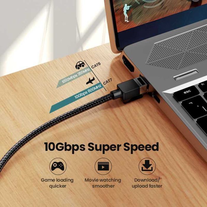 Кабель для роутера cat 7 Ugreen Ethernet патч-корд lan провод 1 / 5 м