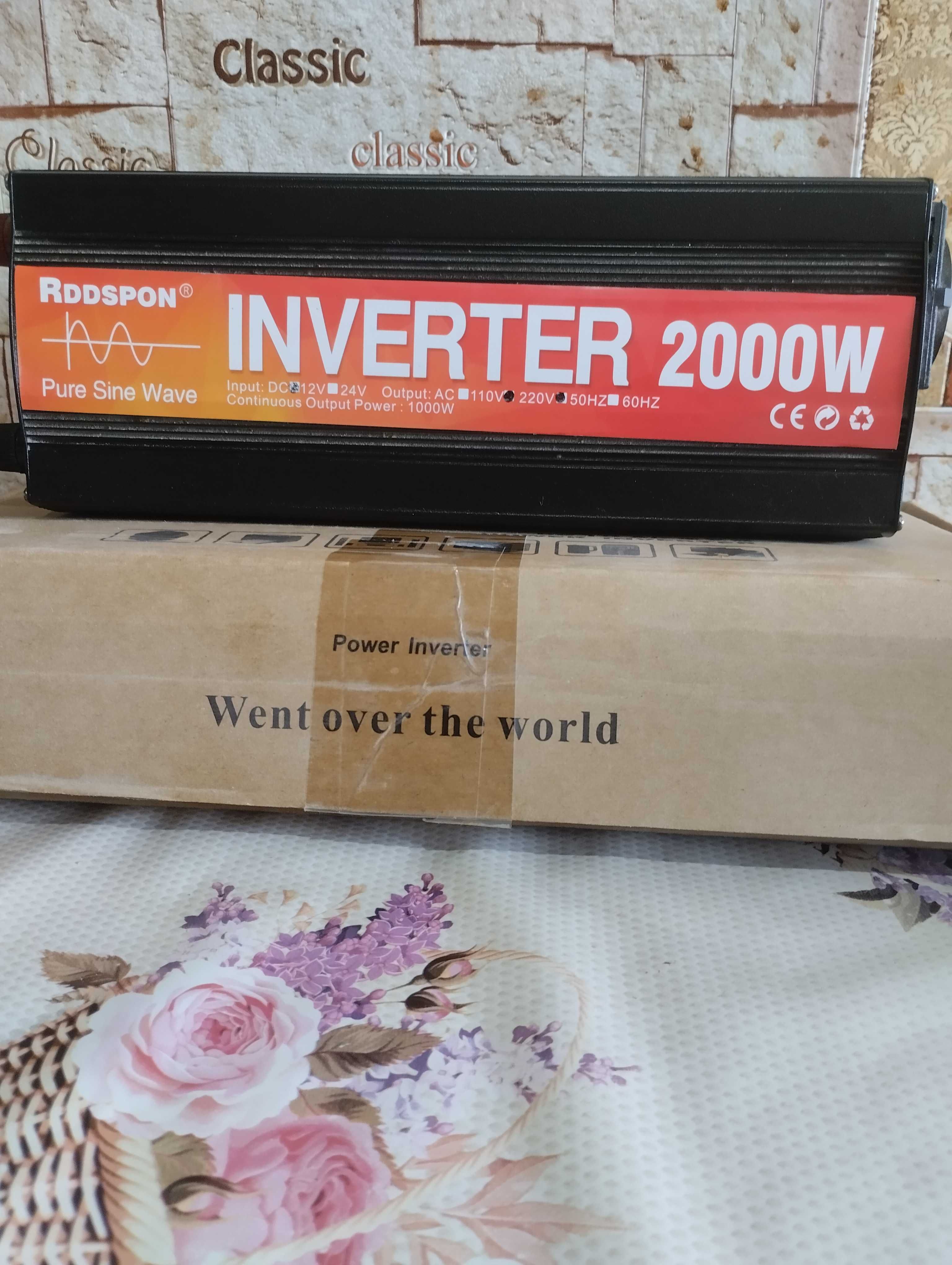 Інвертор, 12В,чиста синусоїда, 2000W/
