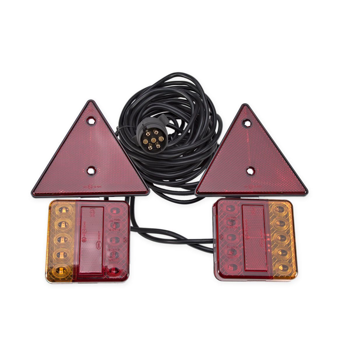 Zestaw lamp LED na magnes kompletny z trójkątami z przewodem 7,5 metra