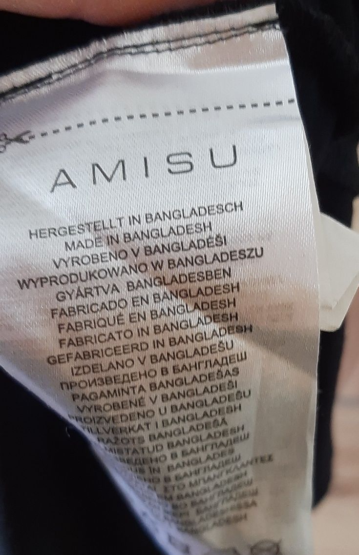 Amisu spódnica asymetryczna czarna 42 44 lato