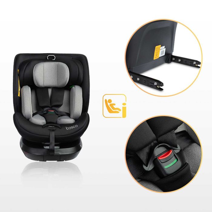 Fotelik samochodowy I-SIZE BOSCO 40-150 cm Foteliki dla dziecka
