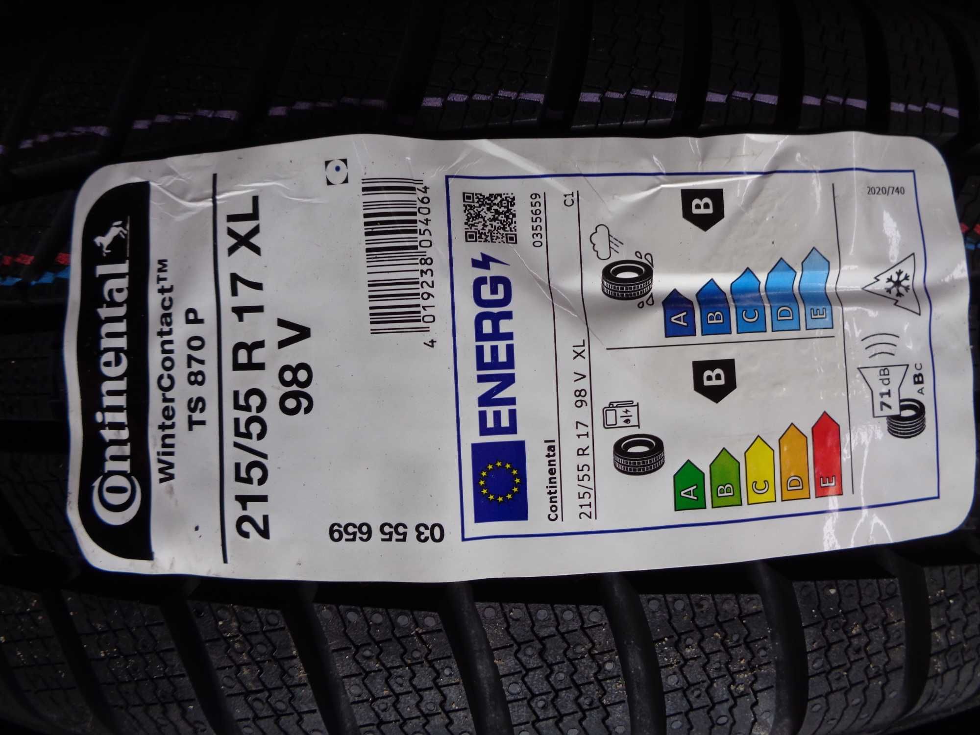 NOWE 215/55R17 CONTINENTAL Winter TS870P -Opony Zimowe , super jakość!