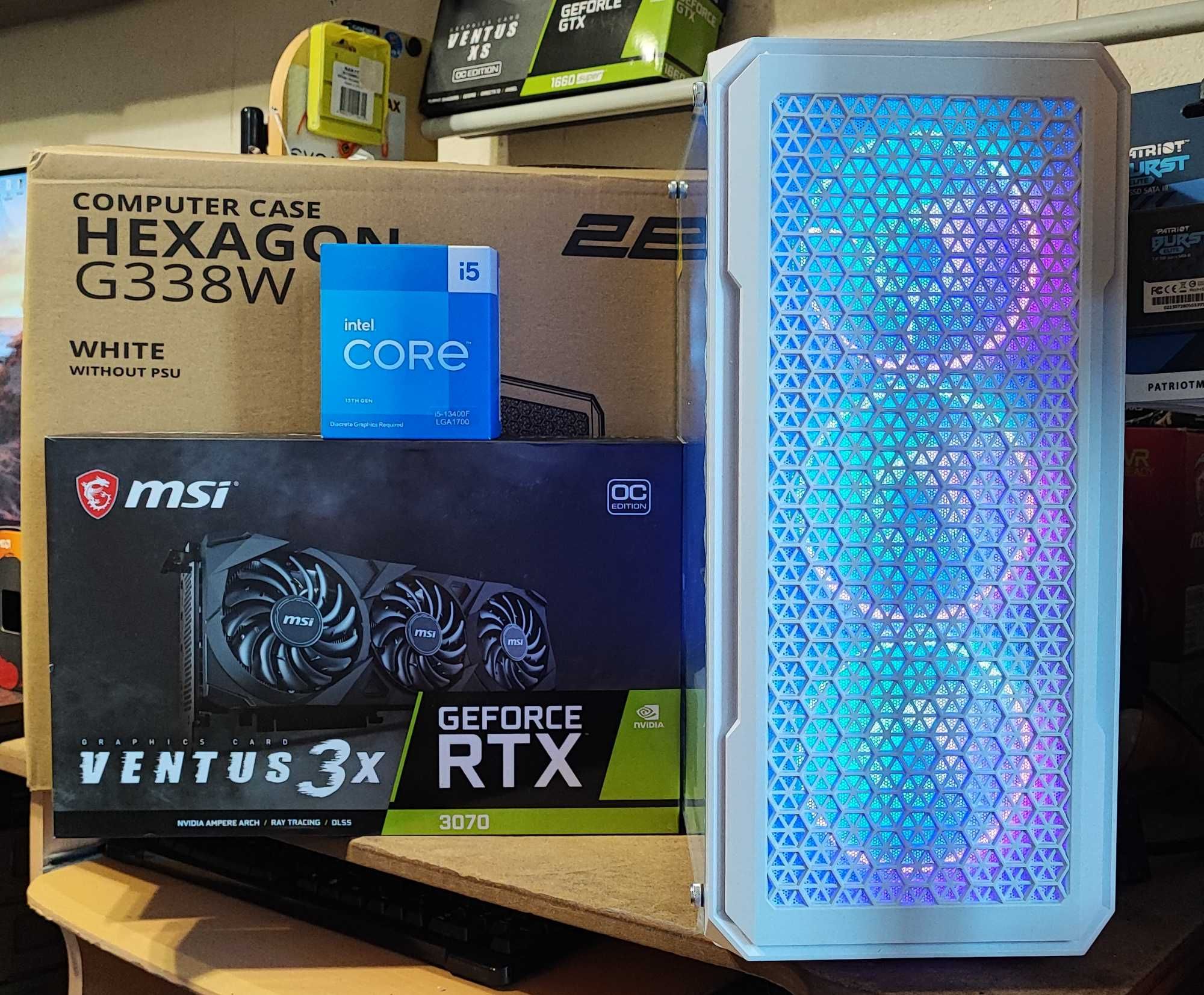 Потужний ігровий ПК INTEL I5 14400F 4.7GHZ, RTX 3070, 32GB DDR4,SSD M2