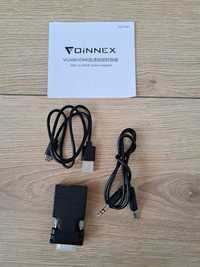 Przejściówka Adapter FOINNEX VGA DO HDMI + AUDIO - czarny