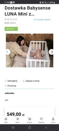 Łóżeczko dostawka babysense Luna