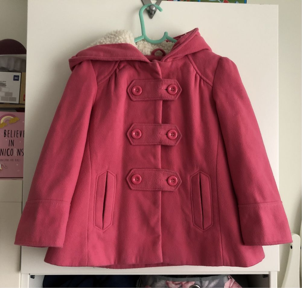 Płaszczyk różowy wiosenny 116 płaszcz 5-6 kurtka kurteczka