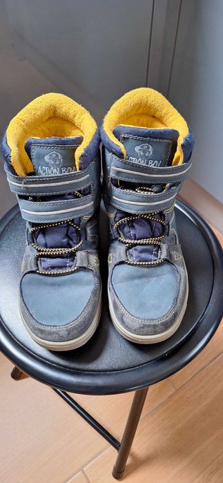 Buty zimowe,śniegowe wkładka 20cm Action Boy kozaki chłopiec