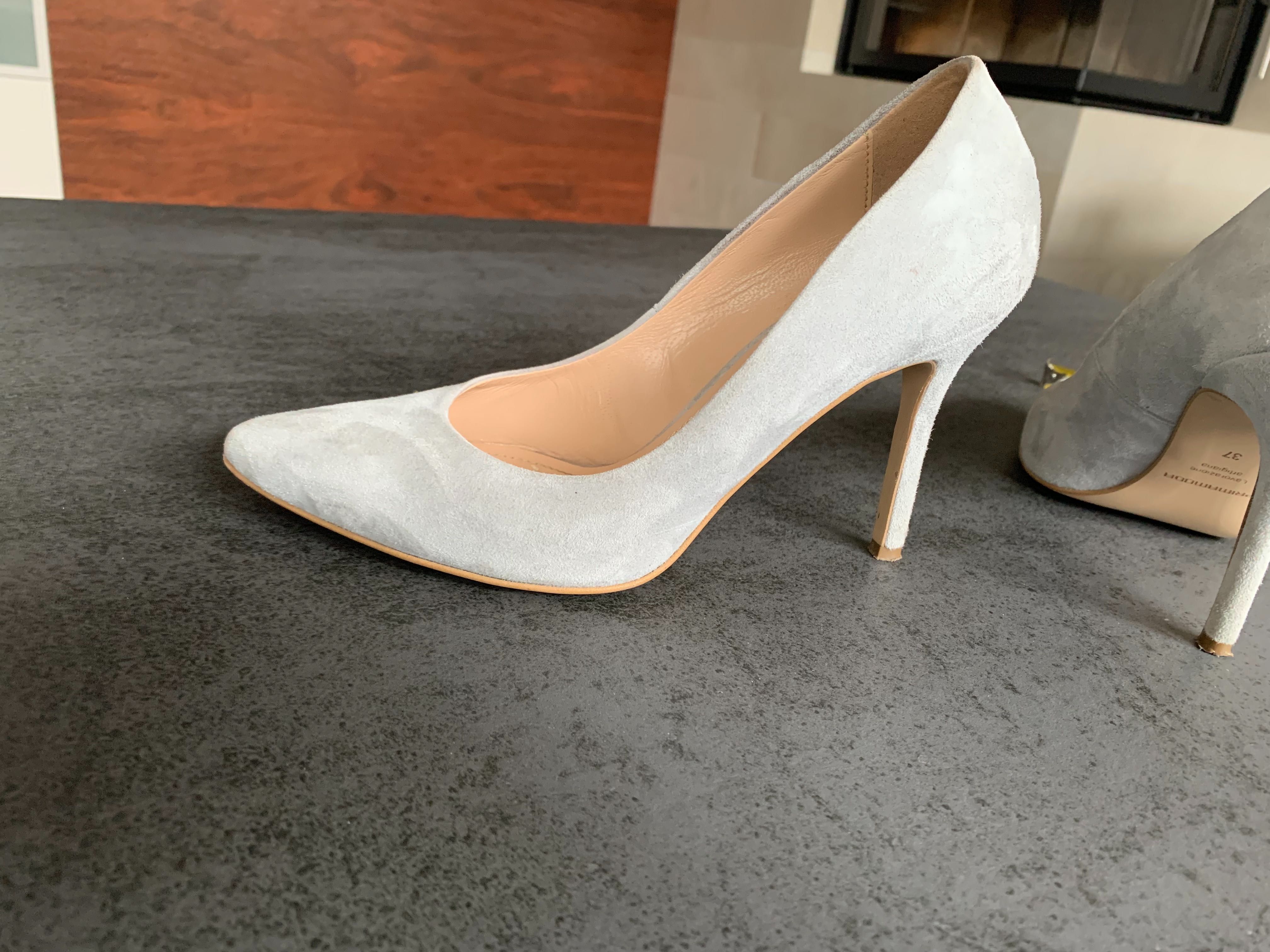 Buty szpilki czółenka szare eleganckie na ślub wesele prima moda 37